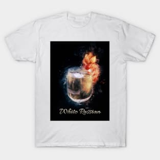 White Russian Cocktail Drink Happy Hour Party T-Shirt